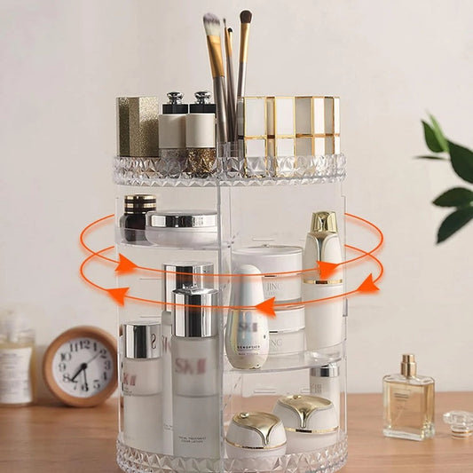 💄 Organizador Giratorio 360° para Maquillaje – Ordena tu Tocador con Estilo